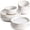 Handmade Feel-Dinnerware 12 pieces, variant on Plates And Sets For 4 12 Piece Ceramic Dinnerware Modern Stoneware Kitchen Dish Set Cresistantwave & Dishwasher Safe Embossed Arctic White