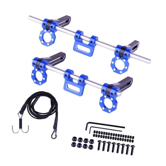 Reemplazo de soporte de parachoques delantero y trasero ajustable para coche RC SCX10 1:10 Azul