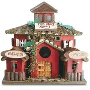 Songbird Valley Finch Valley Wooden Wild Bird House with Detailed Doors & Mossy Roof