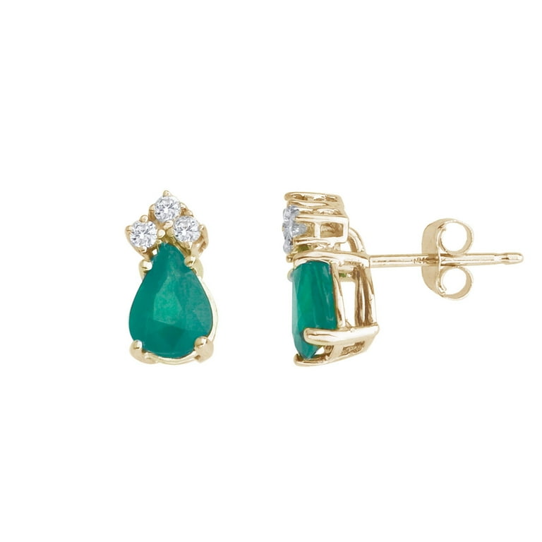 Walmart emerald best sale earrings