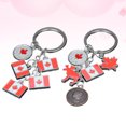 thumbnail image 4 of 2pcs Canada Flag Keychains Maple Design Keyrings Alloy Bag Pendants Gift Key Chains for Women Kids, 4 of 9