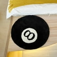 thumbnail image 4 of LAKEA 8 Ball Rug Black Round Rug Carpet Non-Slip Flocking Floor Area Rug Bath Mat for Living Room Bathroom Decor Room Home Decor, 4 of 13