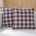 thumbnail image 5 of Dinheiro - Juego de 2 fundas de almohada a cuadros rojos, funda de almohada a cuadros de búfalo, funda de cojín de tartán para sofá, decoración del hogar, algodón, 5 of 5