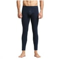 thumbnail image 2 of jsaierl Men's Solid Color Cotton Breathable Sports Comfy Leggings Slim Fit Pants Warm Skinny Stretch Long Johns Trousers, 2 of 7