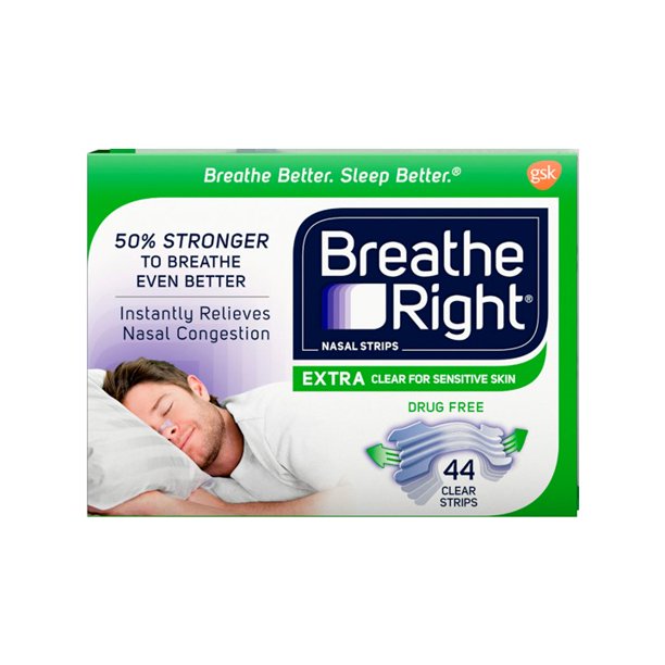 Breathe Right Extra Clear DrugFree Nasal Strips for Nasal Congestion
