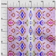 thumbnail image 2 of oneOone Cotton Silk Bluish Violet Fabric Asian Ikkat With Watercolor Diy Clothing Quilting Fabric Print Fabric By Yard 42 Inch Wide, 2 of 4