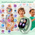 thumbnail image 2 of Eurhowing 1.83" Smart Watch for Kids 3-12, 30 Games, Habit Tracking, Music Player, Video, Alarm Clock, HD Touchscreen, Educational Toys Birthday Christmas Gifts for Boys Girls, Green, 2 of 8