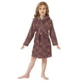 thumbnail image 6 of FORMRS Niños Bathrobe Unisex Hooded Robe Soft Plush Pajamas Sleepwear, Size 10-12T, Circular Gold Pattern, 6 of 7