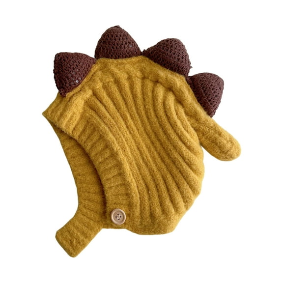 Acahhotxx Knitting Hat, Kids Pullover Hat Cartoon Dinosaur Knit Baby Bonnet Stretchable Earflap Caps for Boys and Girls Aged 3 to 8 Years