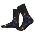 thumbnail image 2 of KLL Rainbow Wings Majestic Dragon Print Cool Socks Men's Women's Crew Socks Funny Crazy Novelty Stockings, 2 of 7