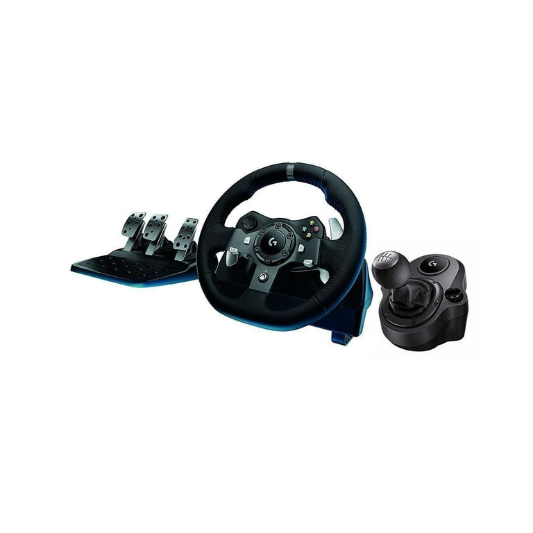 G920 Dual-motor Feedback Driving Force Racing Wheel + Responsive Pedals for Xbox One + Logitech G Driving Force Shifter Compatible with G29 and G920 for Playstation 4, Xbox One and PC -