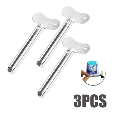 

3Pcs Metal Toothpaste Squeezer Stainless Steel Tube Squeezer Key Roller Tube Creams Paint Squeezer Tool for Family Washroom Bathroom