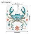 thumbnail image 2 of 2 Piece Soft Bathroom Rug Set Colorful Blue Crab Bath Mat and U-Shaped Toilet Contour Rug (16"x24"+20"x24"), 2 of 9