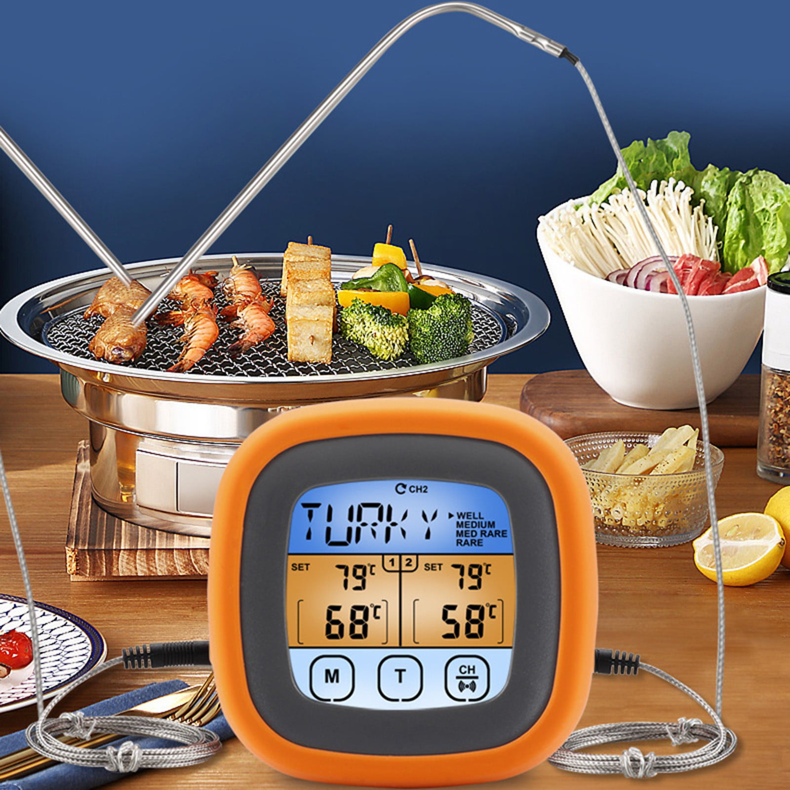 Uten Digital Meat Thermometer with Backlight Display Uten