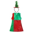 thumbnail image 4 of iiniim Girls Sequin Christmas Dance Dress Xmas Party Outfit with Hair Hoop Green 14, 4 of 7