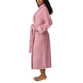 thumbnail image 2 of Room Service Women's Cable Knit Cozy Wrap Robe with Pockets (PINK/X-Small), 2 of 7