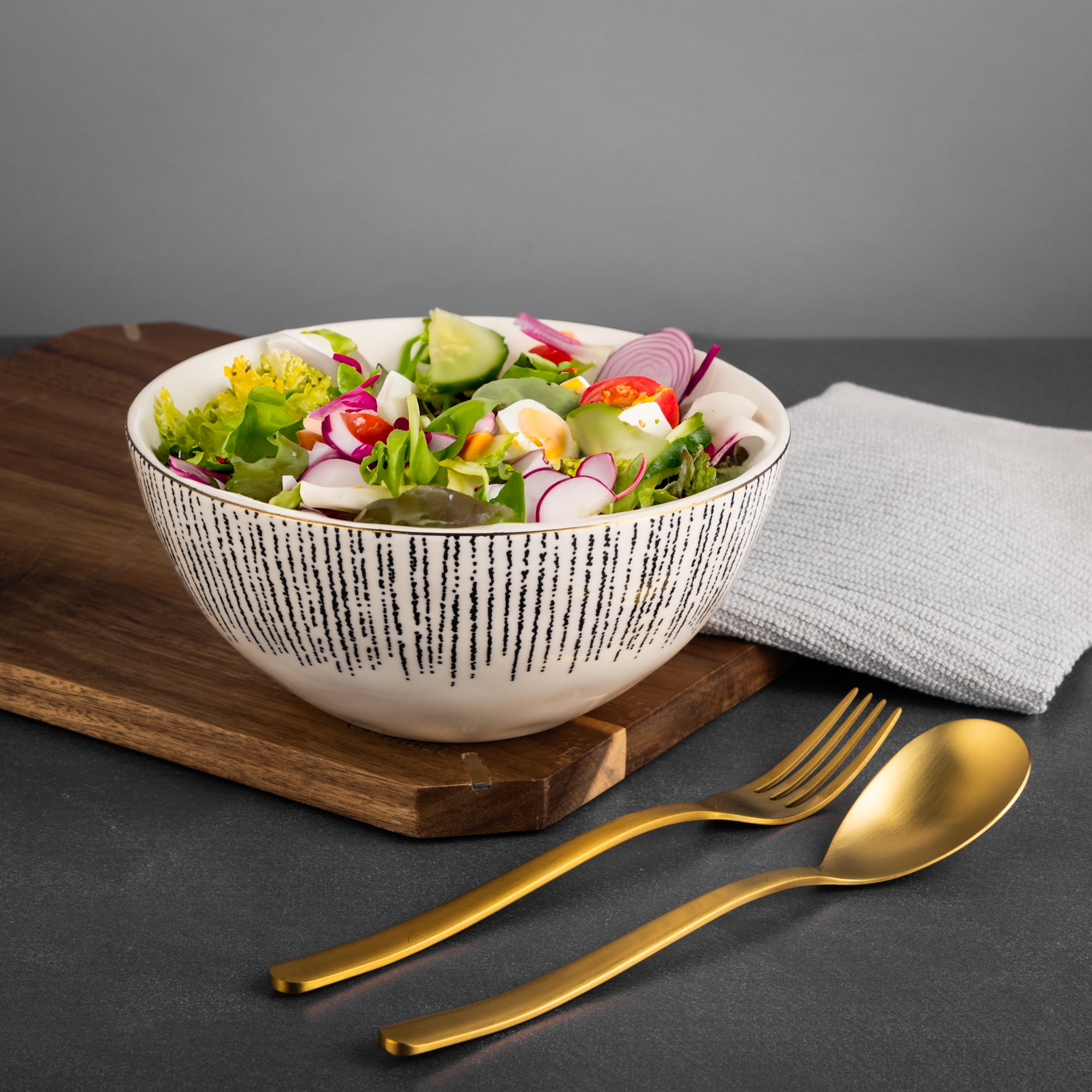 Thyme & Table Stoneware Large Bowl, Riley Collection