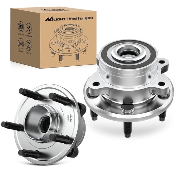 Nilight Front or Rear Wheel Bearing and Hub Assembly for Ford Explorer 2011 2012 2013 2014 2015 2016 2017 2018 2019, Ford Police Interceptor Utility 2013-2018, w/5 Lugs-512460 2Pack