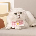 thumbnail image 2 of Pebbuoy Pet Bib Saliva Towel Flower Lattice Lace Cat Teddy Bib Round Neck Scarf Sweet Pet Dog Scarf for Dressing Up Photos, 2 of 7