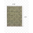 thumbnail image 4 of 2â€™x3â€™ Ivory and Blue Geometric Scatter Rug, 4 of 4