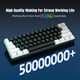 thumbnail image 3 of UHM 60% Teclado Mecánico para Juegos con Cable, Mini Teclado Retroiluminado RGB con Interruptor Azul/teclas Multimedia, Teclado Pequeño Ultracompacto Impermeable de 61 Teclas para Jugadores de PC/Mac, Mecanógrafo, Viajes, Blanco y Negro, 3 of 9