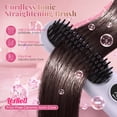 thumbnail image 5 of GENAI Compact Professional Plastic Hair Straightening Brush, Anti-Static Technology, Purple, 5 of 12