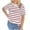 Hot Pink, variant on Ichuanyi Womens T Shirt Short Sleeve Crew Neck Basic Color Block Tee Tops Summer Striped Round Neck Short Sleeved T-shirt