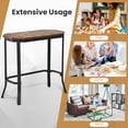 thumbnail image 2 of Resenkos Nightstand,Coffee Side Table,Narrow End Table with Rustic Wood Grain and Stable Steel Frame-Rustic Brown, 2 of 7