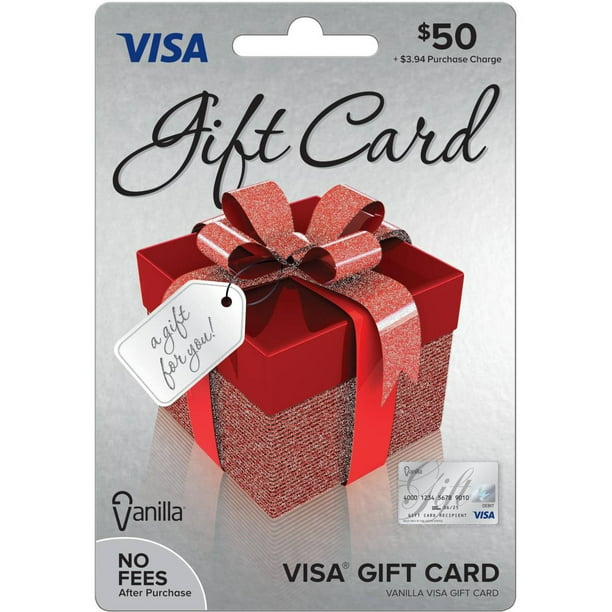 scheiden baseren zuiger $50 Vanilla® Visa® Gift Box Gift Card - Walmart.com