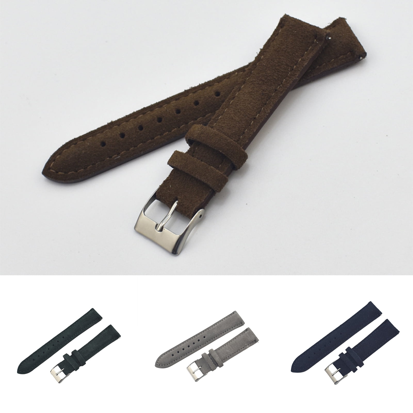 18mm ( 0.71) Width - Genuine Leather Adjustable Length Strap