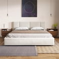 thumbnail image 6 of Pemberley Row Upholstered Cream Beige Platform King Bed Rectangular Assembly Required, 6 of 8