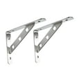 thumbnail image 3 of 2 piezas soportes de acero inoxidable muebles montados en espesas de pared esquina pulsera desmontable soporte de estante sólido de servicio pesado 8 pulgadas, 3 of 8
