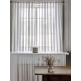 thumbnail image 4 of Grey Striped Curtains 54 Inch Length, Sheer Curtains for Bedroom Living Room Window Modern Farmhouse Gray White Stripes Rod Pocket Voile Drapes Kitchen Curtains Small Half Window 42"x54" 2 Panels, 4 of 7