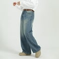 thumbnail image 3 of EMMIOL Men's Wide Leg Jeans Y2K Vintage Baggy Loose Fit Jeans Hip Hop Denim Pants 90s Streetwear, 3 of 8