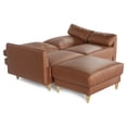 thumbnail image 3 of Sofá Cama Makora Samba con Memory Foam Color Café Vinipiel Respaldo Reclinable de 3 Posiciones, 3 of 7