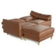 thumbnail image 3 of Sofá Cama Makora Samba con Memory Foam Color Café Vinipiel Respaldo Reclinable de 3 Posiciones, 3 of 7