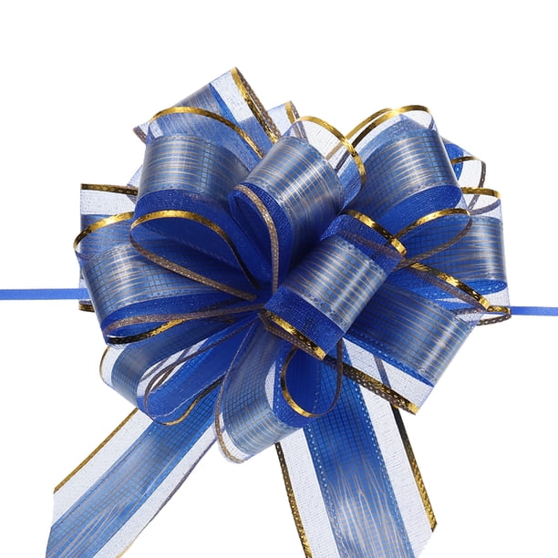 Lazos de organza Unique Bargains 10uds 7 Pulgadas Azul para Boda Cestas Regalos Navidad Fiesta
