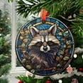 thumbnail image 2 of Stained Raccoon Animal Suncatcher Trash panda Light Catcher Window Hangings House Decoration House Decor Animal Lover Gift New House Sign, Ornament 2025, Holiday 2025, Seasonal, 2 of 5