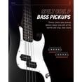 thumbnail image 2 of Donner Bajo eléctrico de 4 cuerdas, bajo estándar de tamaño completo, kit para principiantes estilo PB, negro para principiantes, con bolsa para lecciones en línea gratuita, correa de guitarra y cable, 2 of 5