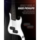 thumbnail image 2 of Donner Bajo eléctrico de 4 cuerdas, bajo estándar de tamaño completo, kit para principiantes estilo PB, negro para principiantes, con bolsa para lecciones en línea gratuita, correa de guitarra y cable, 2 of 5