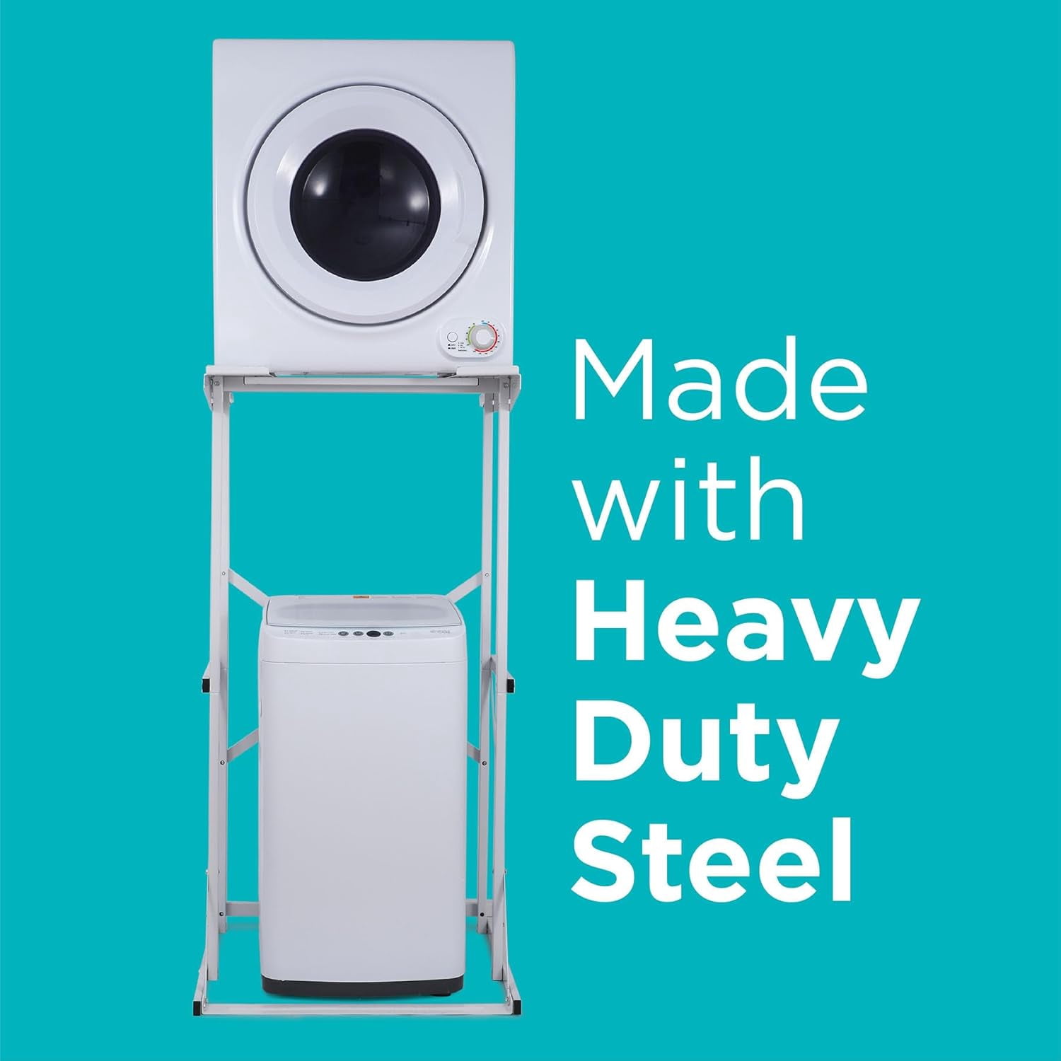 Black+Decker Washer Dryer Stacking Rack Stand, BWDS, White