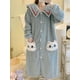 thumbnail image 3 of Thickened coral velvet nightgown for women autumn and winter plus velvet pajamas long bathrobe home wear nightgown, 3 of 5