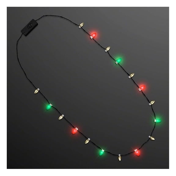 Christmas Lights Mini Bulbs LED Light Up Necklace