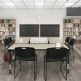 thumbnail image 2 of Regency Kee 60" x 30" Height Adjustable Classroom Table - Maple & 2 Zeng Stack Chairs- Black, 2 of 7