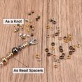 thumbnail image 3 of Uxcell 1000 Pcs Brass Crimp Tube Beads Jewelry Making Tube Crimp End Spacer Bead for DIY Silver Tone 0.08", 3 of 5