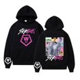 thumbnail image 1 of Pop cazadora para niña Hooded Sweatshirt,Soft Streetwear Pullover,Cute Long Sleeve Hoodie for Fall Winter Unisex （Black）, 1 of 2