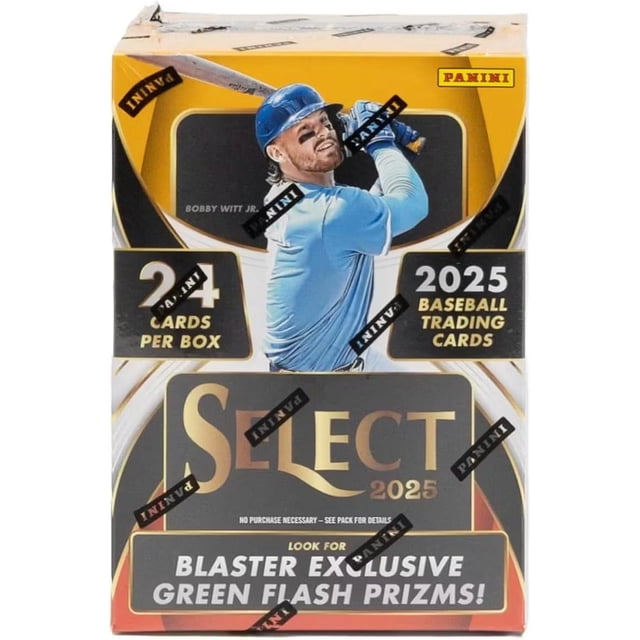 2025 Panini Select Baseball Hobby Blaster Trading Card Box (Chase Hobby Blaster Exclusive Green Flash Parallels)