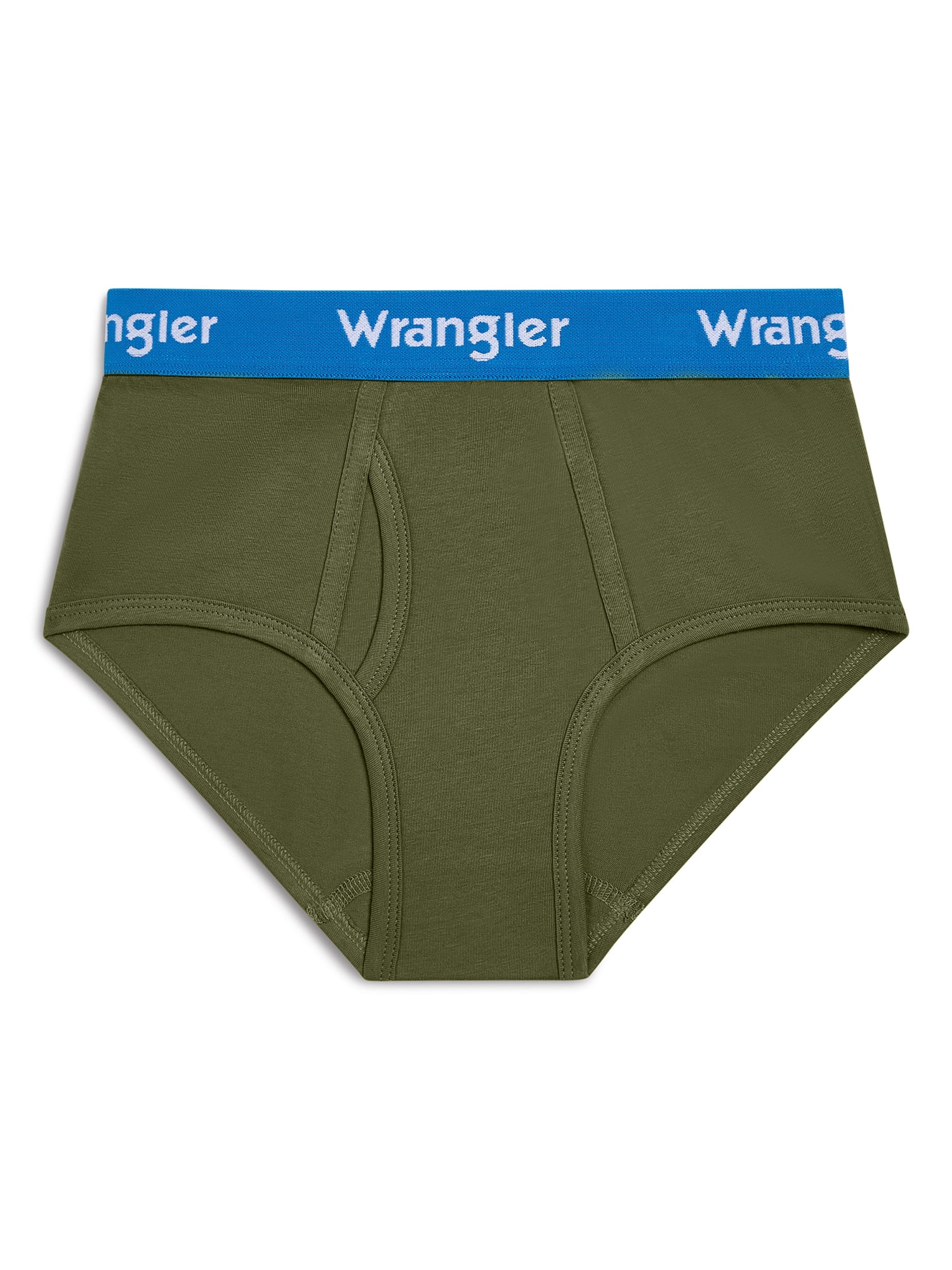 Wrangler Boys' Cotton Briefs, Soft Boys Underwear w/ 4-Way Stretch, Medium, 5-Pack