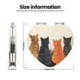 thumbnail image 3 of Salouo Four Cats Watching Rain Print Travel Makeup Mirror,Pocket Mirror Portable Hand Mirror 2 x 1x Magnification Folding Makeup Mirror for Handbag and Purses-Heart Shape, 3 of 9