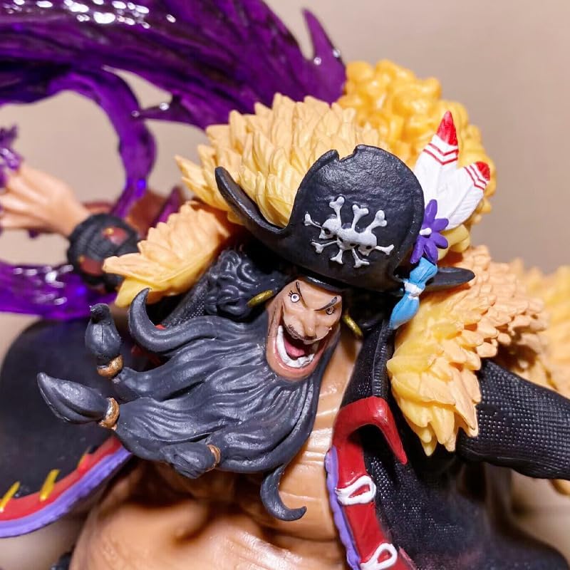Blackbeard Figure Furious Fighting Marshall·D·Teach Figurine 26cm/10.2inch PVC Anime Character Statue Model Decoration Ornament Gifts